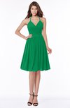 ColsBM Raine Green Traditional Halter Sleeveless Chiffon Knee Length Bridesmaid Dresses