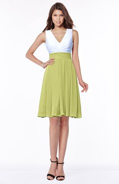 ColsBM Jolie Pistachio Gorgeous A-line V-neck Sleeveless Chiffon Bridesmaid Dresses