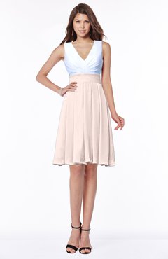 ColsBM Jolie Silver Peony Gorgeous A-line V-neck Sleeveless Chiffon Bridesmaid Dresses