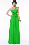 ColsBM Kaylin Classic Green Gorgeous A-line One Shoulder Sleeveless Floor Length Bridesmaid Dresses