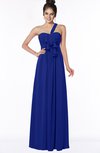 ColsBM Kaylin Electric Blue Gorgeous A-line One Shoulder Sleeveless Floor Length Bridesmaid Dresses