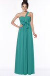 ColsBM Kaylin Emerald Green Gorgeous A-line One Shoulder Sleeveless Floor Length Bridesmaid Dresses