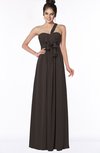 ColsBM Kaylin Fudge Brown Gorgeous A-line One Shoulder Sleeveless Floor Length Bridesmaid Dresses