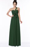ColsBM Kaylin Hunter Green Gorgeous A-line One Shoulder Sleeveless Floor Length Bridesmaid Dresses