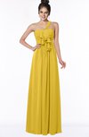 ColsBM Kaylin Lemon Curry Gorgeous A-line One Shoulder Sleeveless Floor Length Bridesmaid Dresses
