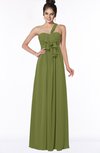 ColsBM Kaylin Olive Green Gorgeous A-line One Shoulder Sleeveless Floor Length Bridesmaid Dresses