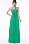 ColsBM Kaylin Pepper Green Gorgeous A-line One Shoulder Sleeveless Floor Length Bridesmaid Dresses