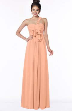 ColsBM Kaylin Salmon Gorgeous A-line One Shoulder Sleeveless Floor Length Bridesmaid Dresses