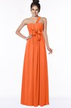 ColsBM Kaylin Tangerine Gorgeous A-line One Shoulder Sleeveless Floor Length Bridesmaid Dresses