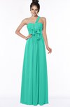 ColsBM Kaylin Viridian Green Gorgeous A-line One Shoulder Sleeveless Floor Length Bridesmaid Dresses
