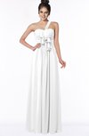 ColsBM Kaylin White Gorgeous A-line One Shoulder Sleeveless Floor Length Bridesmaid Dresses