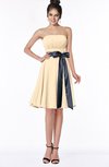 ColsBM Amiya Apricot Gelato Glamorous A-line Sleeveless Zip up Chiffon Knee Length Bridesmaid Dresses