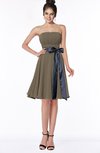 ColsBM Amiya Carafe Brown Glamorous A-line Sleeveless Zip up Chiffon Knee Length Bridesmaid Dresses