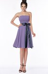 ColsBM Amiya Chalk Violet Glamorous A-line Sleeveless Zip up Chiffon Knee Length Bridesmaid Dresses