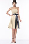 ColsBM Amiya Champagne Glamorous A-line Sleeveless Zip up Chiffon Knee Length Bridesmaid Dresses