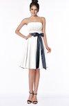 ColsBM Amiya Cloud White Glamorous A-line Sleeveless Zip up Chiffon Knee Length Bridesmaid Dresses