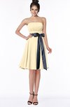 ColsBM Amiya Cornhusk Glamorous A-line Sleeveless Zip up Chiffon Knee Length Bridesmaid Dresses