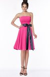ColsBM Amiya Fandango Pink Glamorous A-line Sleeveless Zip up Chiffon Knee Length Bridesmaid Dresses