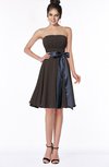 ColsBM Amiya Fudge Brown Glamorous A-line Sleeveless Zip up Chiffon Knee Length Bridesmaid Dresses