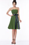 ColsBM Amiya Garden Green Glamorous A-line Sleeveless Zip up Chiffon Knee Length Bridesmaid Dresses