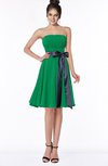 ColsBM Amiya Green Glamorous A-line Sleeveless Zip up Chiffon Knee Length Bridesmaid Dresses
