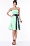 ColsBM Amiya Honeydew Glamorous A-line Sleeveless Zip up Chiffon Knee Length Bridesmaid Dresses
