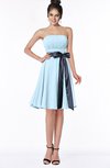 ColsBM Amiya Ice Blue Glamorous A-line Sleeveless Zip up Chiffon Knee Length Bridesmaid Dresses
