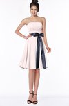 ColsBM Amiya Light Pink Glamorous A-line Sleeveless Zip up Chiffon Knee Length Bridesmaid Dresses