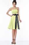 ColsBM Amiya Lime Green Glamorous A-line Sleeveless Zip up Chiffon Knee Length Bridesmaid Dresses