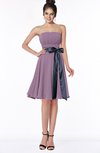 ColsBM Amiya Mauve Glamorous A-line Sleeveless Zip up Chiffon Knee Length Bridesmaid Dresses