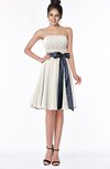 ColsBM Amiya Off White Glamorous A-line Sleeveless Zip up Chiffon Knee Length Bridesmaid Dresses