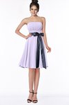 ColsBM Amiya Pastel Lilac Glamorous A-line Sleeveless Zip up Chiffon Knee Length Bridesmaid Dresses