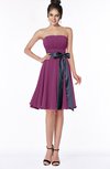 ColsBM Amiya Raspberry Glamorous A-line Sleeveless Zip up Chiffon Knee Length Bridesmaid Dresses