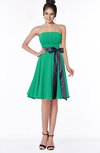 ColsBM Amiya Sea Green Glamorous A-line Sleeveless Zip up Chiffon Knee Length Bridesmaid Dresses