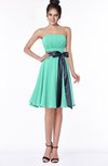 ColsBM Amiya Seafoam Green Glamorous A-line Sleeveless Zip up Chiffon Knee Length Bridesmaid Dresses