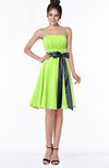 ColsBM Amiya Sharp Green Glamorous A-line Sleeveless Zip up Chiffon Knee Length Bridesmaid Dresses