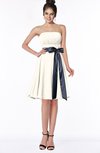ColsBM Amiya Whisper White Glamorous A-line Sleeveless Zip up Chiffon Knee Length Bridesmaid Dresses