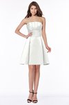 ColsBM Karen Ivory Glamorous A-line Strapless Sleeveless Half Backless Satin Bridesmaid Dresses