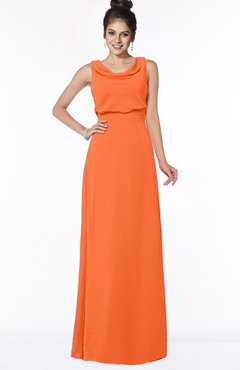 ColsBM Eileen Tangerine Gorgeous A-line Scoop Sleeveless Floor Length Bridesmaid Dresses