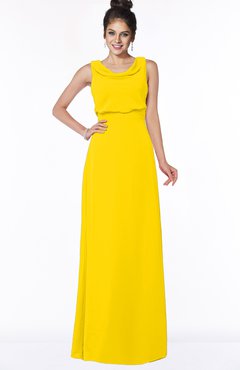 ColsBM Eileen Yellow Gorgeous A-line Scoop Sleeveless Floor Length Bridesmaid Dresses