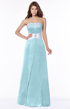ColsBM Alivia Aqua Glamorous A-line Bateau Sleeveless Half Backless Flower Bridesmaid Dresses