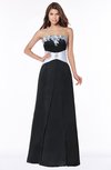 ColsBM Alivia Black Glamorous A-line Bateau Sleeveless Half Backless Flower Bridesmaid Dresses