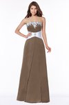 ColsBM Alivia Bronze Brown Glamorous A-line Bateau Sleeveless Half Backless Flower Bridesmaid Dresses