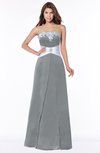 ColsBM Alivia Frost Grey Glamorous A-line Bateau Sleeveless Half Backless Flower Bridesmaid Dresses