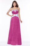ColsBM Alivia Hot Pink Glamorous A-line Bateau Sleeveless Half Backless Flower Bridesmaid Dresses