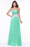ColsBM Alivia Mint Green Glamorous A-line Bateau Sleeveless Half Backless Flower Bridesmaid Dresses