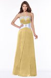 ColsBM Alivia Ochre Glamorous A-line Bateau Sleeveless Half Backless Flower Bridesmaid Dresses