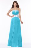 ColsBM Alivia Turquoise Glamorous A-line Bateau Sleeveless Half Backless Flower Bridesmaid Dresses