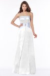 ColsBM Alivia White Glamorous A-line Bateau Sleeveless Half Backless Flower Bridesmaid Dresses