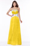 ColsBM Alivia Yellow Glamorous A-line Bateau Sleeveless Half Backless Flower Bridesmaid Dresses
